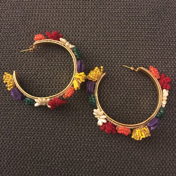 Anthropologie Jewelry - Anthro rainbow flower earrings NWT